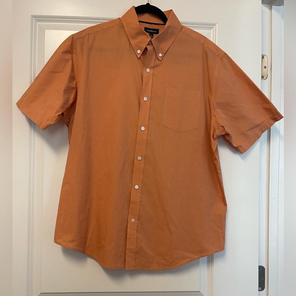 Croft & Barrow Men’s Short Sleeve Button Up Sz L Spring Summer Easter